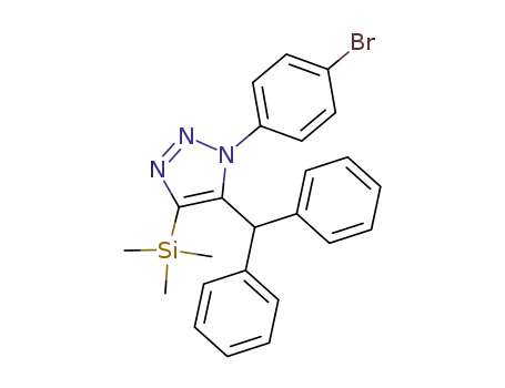 Molecular Structure of 121876-51-5 (5-Benzhydryl-1-(4-bromo-phenyl)-4-trimethylsilanyl-1H-[1,2,3]triazole)