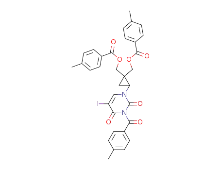 1-<2,2-bis(toluoyloxymethyl)cyclopropyl>-5-iodo-3-toluoyluracil