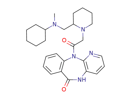 11-(2-{2-[(Cyclohexyl-methyl-amino)-methyl]-piperidin-1-yl}-acetyl)-5,11-dihydro-benzo[e]pyrido[3,2-b][1,4]diazepin-6-one