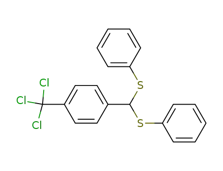 Molecular Structure of 81269-00-3 (bis(thiophenyl)-4-trichloromethylphenyl methane)