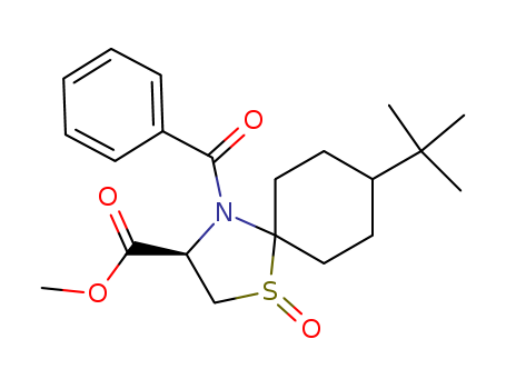 1-Thia-4-azaspiro[4.5]decane-3-carboxylic acid, 4-benzoyl-8-(1,1-dimethylethyl)-, methyl ester, 1-oxide