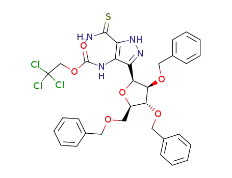 3-(2,3,5-Tri-O-benzyl-β-D-arabinofuranosyl)-4-<<(2,2,2-trichloroethoxy)carbonyl>amino>pyrazole-5-carbothiamide