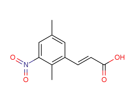 Molecular Structure of 69022-53-3 ((E)-3-(2,5-Dimethyl-3-nitrophenyl)-2-propenoic acid)