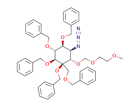 1L-2-azido-1,4,5,6-tetra-O-benzyl-4-C-bezyloxymethyl-2-desoxy-3-O-<(2-methoxyethoxy)methyl>-muco-inosit