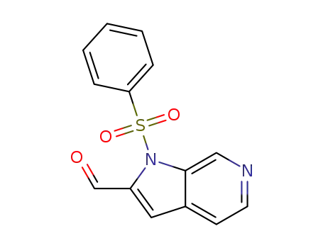 Molecular Structure of 1227266-97-8 (1-(Phenylsulfonyl)-6-azaindole-2-carbaldehyde)