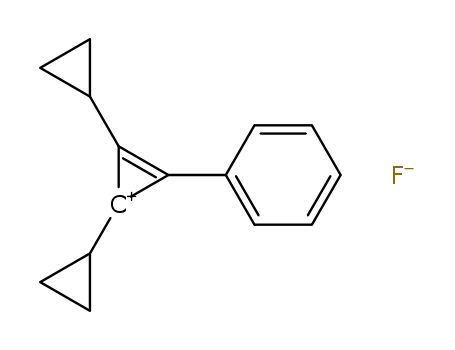 1,2-dicyclopropyl-3-phenylcyclopropenium fluoride
