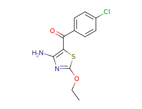 Molecular Structure of 86690-08-6 ((4-Amino-2-ethoxy-thiazol-5-yl)-(4-chloro-phenyl)-methanone)