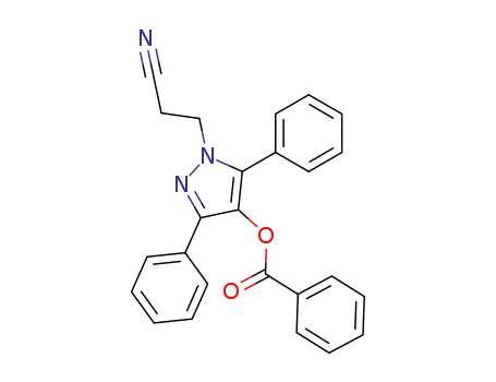 3-(4-benzoyloxy-3,5-diphenyl-1H-pyrazol-1-yl)propanonitrile