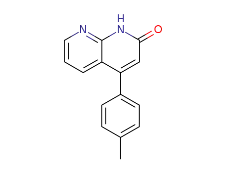 Molecular Structure of 127446-47-3 (1,8-Naphthyridin-2(1H)-one, 4-(4-Methylphenyl)-)
