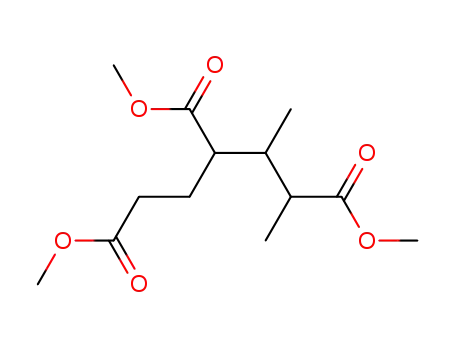 Molecular Structure of 93696-50-5 (1,3,5-Hexanetricarboxylic acid, 4-methyl-, trimethyl ester)