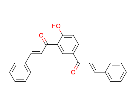 Molecular Structure of 102145-59-5 (2-Propen-1-one, 1,1'-(4-hydroxy-1,3-phenylene)bis[3-phenyl-)