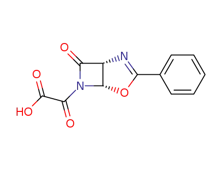 Molecular Structure of 86823-94-1 (Oxo-((1R,5S)-7-oxo-3-phenyl-4-oxa-2,6-diaza-bicyclo[3.2.0]hept-2-en-6-yl)-acetic acid)