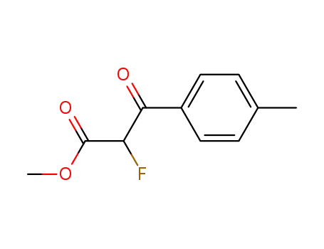 Molecular Structure of 76435-48-8 (Benzenepropanoic acid, alpha-fluoro-4-methyl-beta-oxo-, methyl ester (9CI))