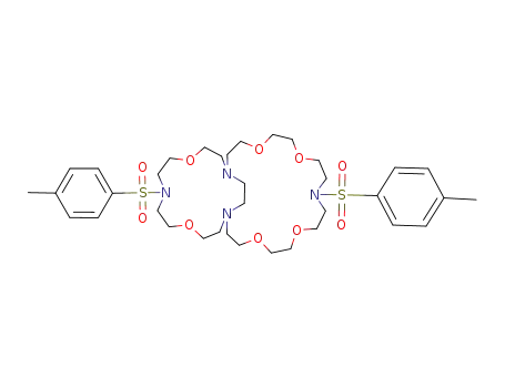 10,25-ditosyl-4,7,13,16,22,28-hexaoxa-1,10,19,25-tetraazabicyclo<17.11.2>dotriacontane
