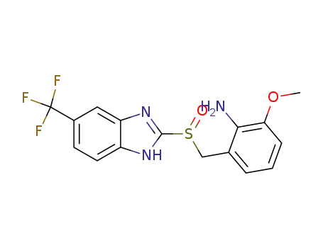 Benzenamine,
2-methoxy-6-[[[5-(trifluoromethyl)-1H-benzimidazol-2-yl]sulfinyl]methyl]-