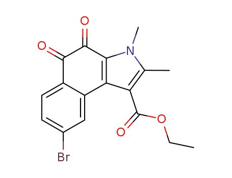 Molecular Structure of 125365-47-1 (ethyl 8-bromo-2,3-dimethyl-4,5-dioxo-4,5-dihydro-3H-benzo[e]indole-1-carboxylate)