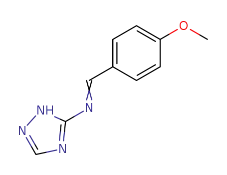 Molecular Structure of 5295-20-5 (1H-1,2,4-Triazol-3-amine, N-[(4-methoxyphenyl)methylene]-)