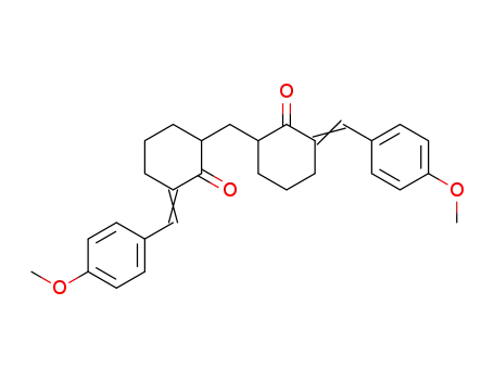 Molecular Structure of 71571-26-1 (Cyclohexanone, 2,2'-methylenebis[6-[(4-methoxyphenyl)methylene]-)