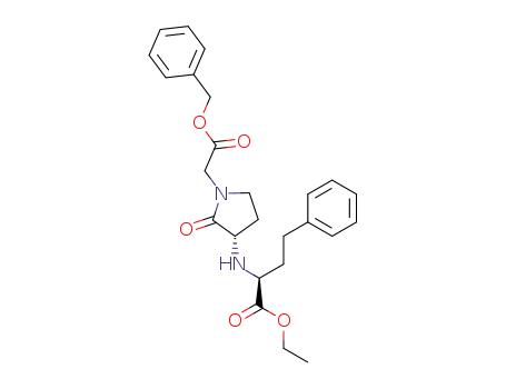 1-<(benzyloxycarbonyl)methyl>-3-<<1-(ethoxycarbonyl)-3-phenylpropyl>amino>-2-pyrrolidone