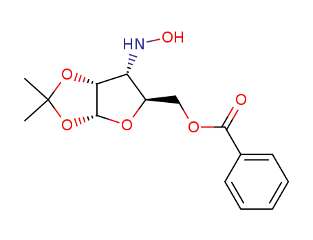 alpha-D-Ribofuranose, 3-deoxy-3-(hydroxyamino)-1,2-O-(1-methylethylidene)-, 5-benzoate