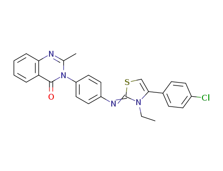 3-{4-[4-(4-Chloro-phenyl)-3-ethyl-3H-thiazol-(2Z)-ylideneamino]-phenyl}-2-methyl-3H-quinazolin-4-one