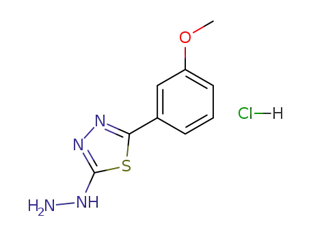 1,3,4-Thiadiazol-2(3H)-one, 5-(3-methoxyphenyl)-, hydrazone,
monohydrochloride