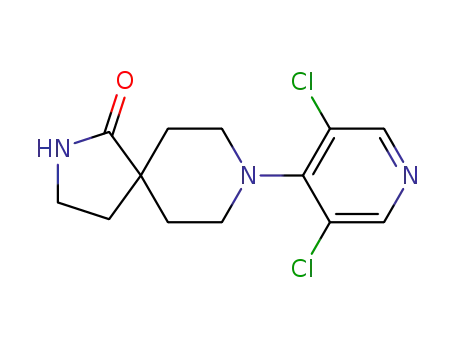 Molecular Structure of 1221567-78-7 (8-(3,5-dichloropyridin-4-yl)-2,8-diazaspiro[4.5]decan-1-one)