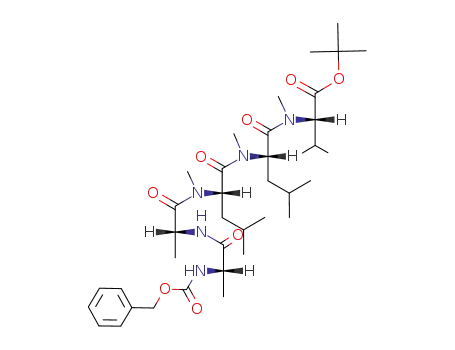 Molecular Structure of 117194-59-9 (Z-Ala-D-Ala-(Me)Leu-(Me)Leu-(Me)Val-O-(t-Bu))