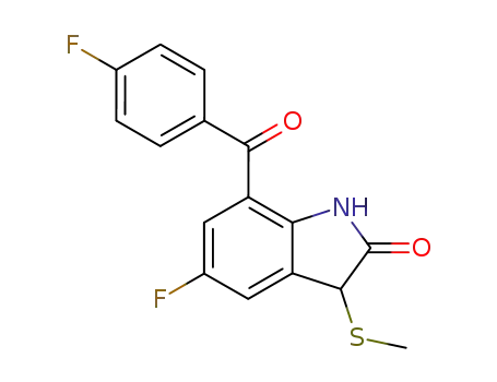 2H-Indol-2-one, 5-fluoro-7-(4-fluorobenzoyl)-1,3-dihydro-3-(methylthio)-