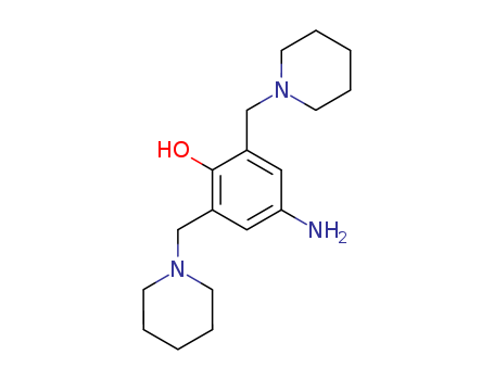 Molecular Structure of 111982-35-5 (Phenol, 4-amino-2,6-bis(1-piperidinylmethyl)-)