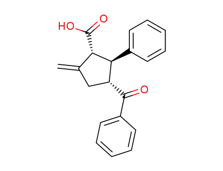 (1R,2S,3R)-3-Benzoyl-5-methylene-2-phenyl-cyclopentanecarboxylic acid