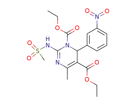 3,4-dihydro-4-methyl-2-<(methylsulfonyl)imino>-6-(3-nitrophenyl)-1,5(2H)-pyrimidinedicarboxylic acid bis(ethyl ester)
