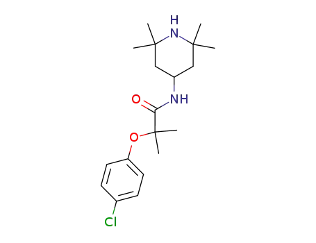 Molecular Structure of 99779-88-1 (2-(4-chlorophenoxy)-2-methyl-N-(2,2,6,6-tetramethyl-4-piperidinyl)propanamide)
