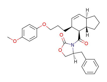 (S)-4-Benzyl-3-{(3aS,4S,5S,7aR)-5-[3-(4-methoxy-phenoxy)-propyl]-2,3,3a,4,5,7a-hexahydro-1H-indene-4-carbonyl}-oxazolidin-2-one