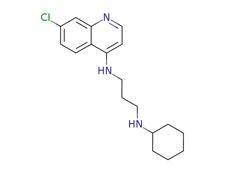 Molecular Structure of 47218-35-9 (N<SUP>1</SUP>-(7-chloroquinolin-4-yl)-N<SUP>3</SUP>-cyclohexylpropane-1,3-diamine)