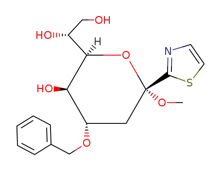 methyl 3-O-benzyl-2-deoxy-1-(2-thiazolyl)-α-D-gluco-heptopyranoside