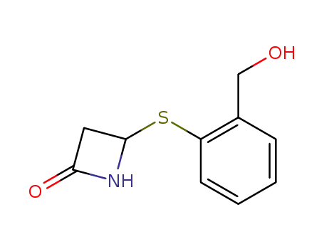Molecular Structure of 76945-18-1 (4-[2-(hydroxymethyl)phenyl]sulfanylazetidin-2-one)
