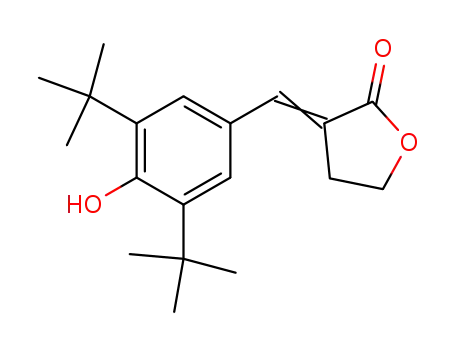 Molecular Structure of 83677-24-1 (alpha-(3,5-di-tert-Butyl-4-hydroxybenzylidene)gamma-butyrolactone)