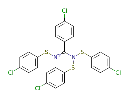 Molecular Structure of 95675-06-2 (N,N,N'-tris<(4-chlorophenyl)thio>-4-chlorobenzenecarboximidamide)