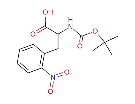 Molecular Structure of 116366-31-5 (DL-Phenylalanine, N-[(1,1-dimethylethoxy)carbonyl]-2-nitro-)