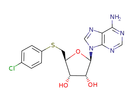 Molecular Structure of 153920-20-8 (Adenosine, 5'-S-(4-chlorophenyl)-5'-thio-)