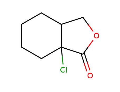 Molecular Structure of 105764-19-0 (1(3H)-Isobenzofuranone, 7a-chlorohexahydro-, trans-)