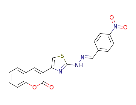 (E)-3-(2-(2-(4-nitrobenzylidene)hydrazinyl)thiazol-4-yl)-2H-chromen-2-one