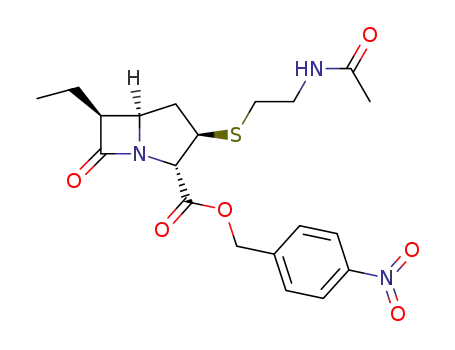 (2RS,3SR,5SR,6RS)-p-nitrobenzyl 3-(2-acetamidoethylthio)-6-ethyl-7-oxo-1-azabicyclo<3.2.0>heptane-2-carboxylate