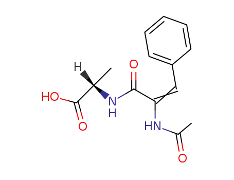 Molecular Structure of 42291-21-4 (N-[(2Z)-2-(acetylamino)-3-phenylprop-2-enoyl]alanine)