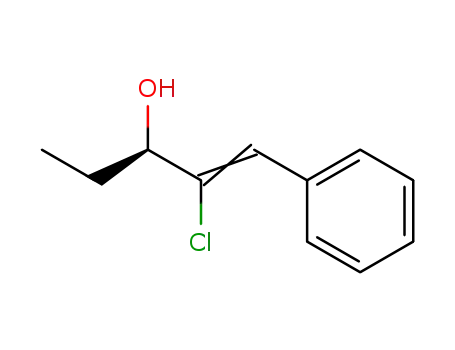 Molecular Structure of 136121-38-5 ((3S)-2-Chloro-1-phenyl-1-penten-3-ol)