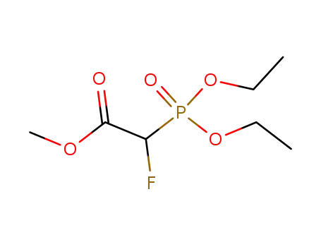 Molecular Structure of 32809-84-0 (Acetic acid, (diethoxyphosphinyl)fluoro-, methyl ester)