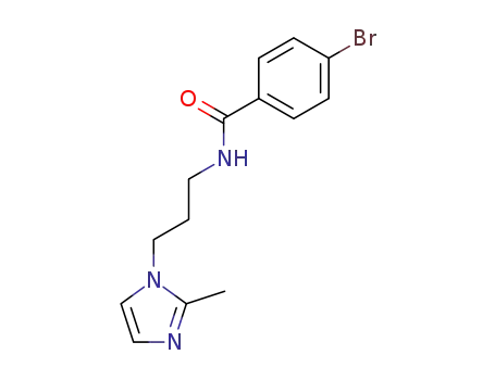 Molecular Structure of 93668-89-4 (Benzamide, 4-bromo-N-[3-(2-methyl-1H-imidazol-1-yl)propyl]-)