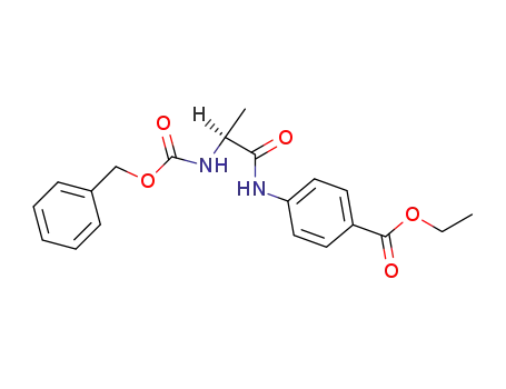 Molecular Structure of 23961-16-2 (Benzoic acid,
4-[[1-oxo-2-[[(phenylmethoxy)carbonyl]amino]propyl]amino]-, ethyl ester,
(S)-)