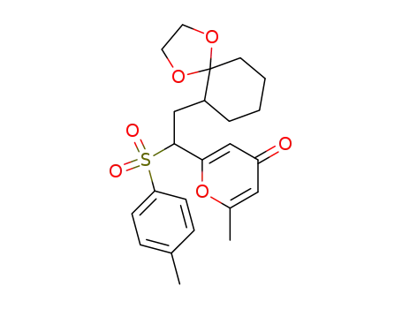 2-[2-(1,4-Dioxa-spiro[4.5]dec-6-yl)-1-(toluene-4-sulfonyl)-ethyl]-6-methyl-pyran-4-one